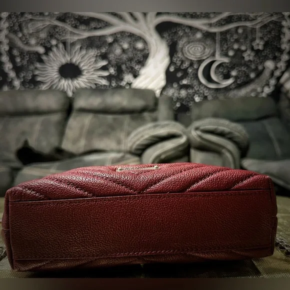 Rebecca Minkoff Burgundy Chevron Shoulder Bag crossbody bag - Picture 15 of 16